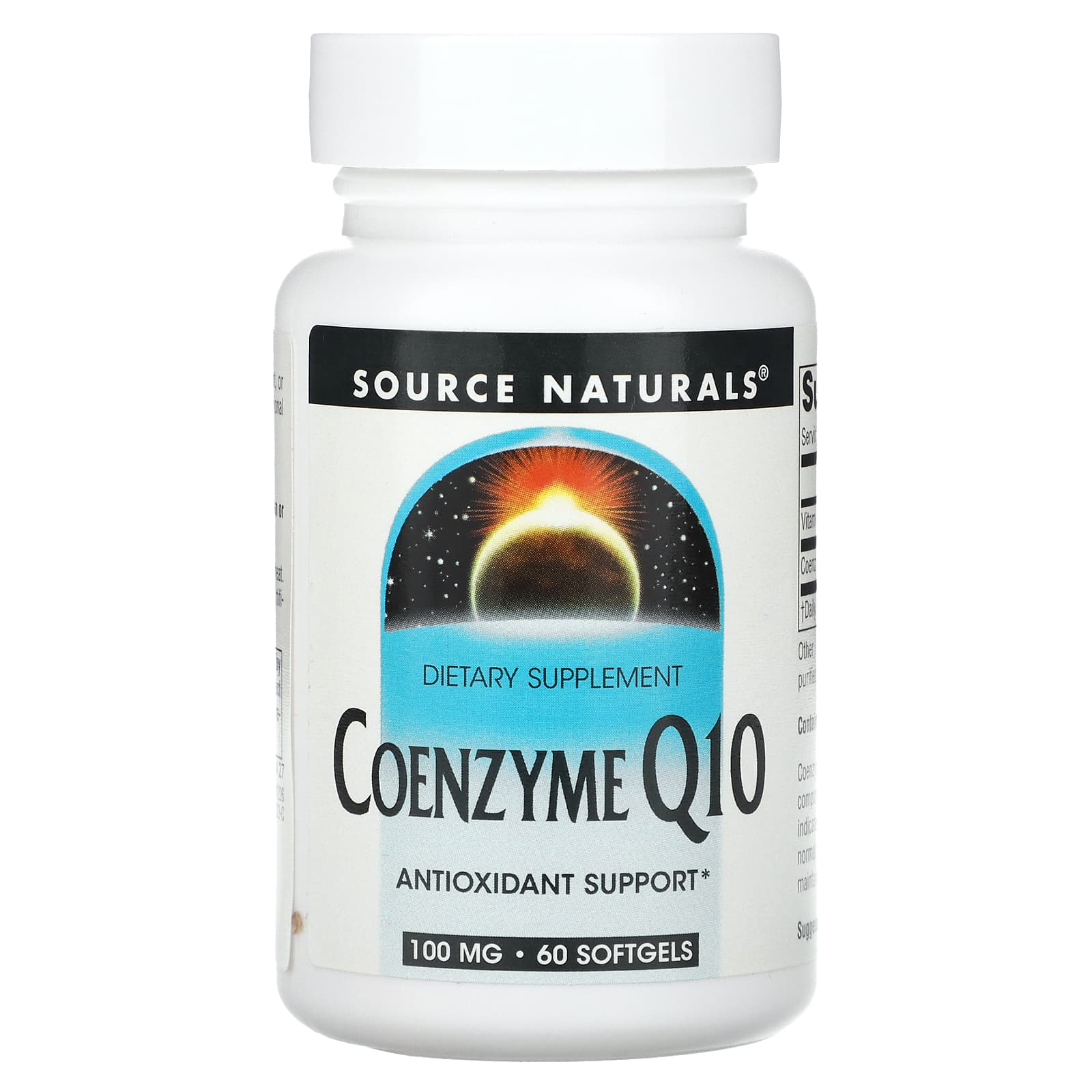 Source Naturals, Coenzyme Q10 100 mg, 60 Softgels UPC 021078012269 | Hilife Vitamins